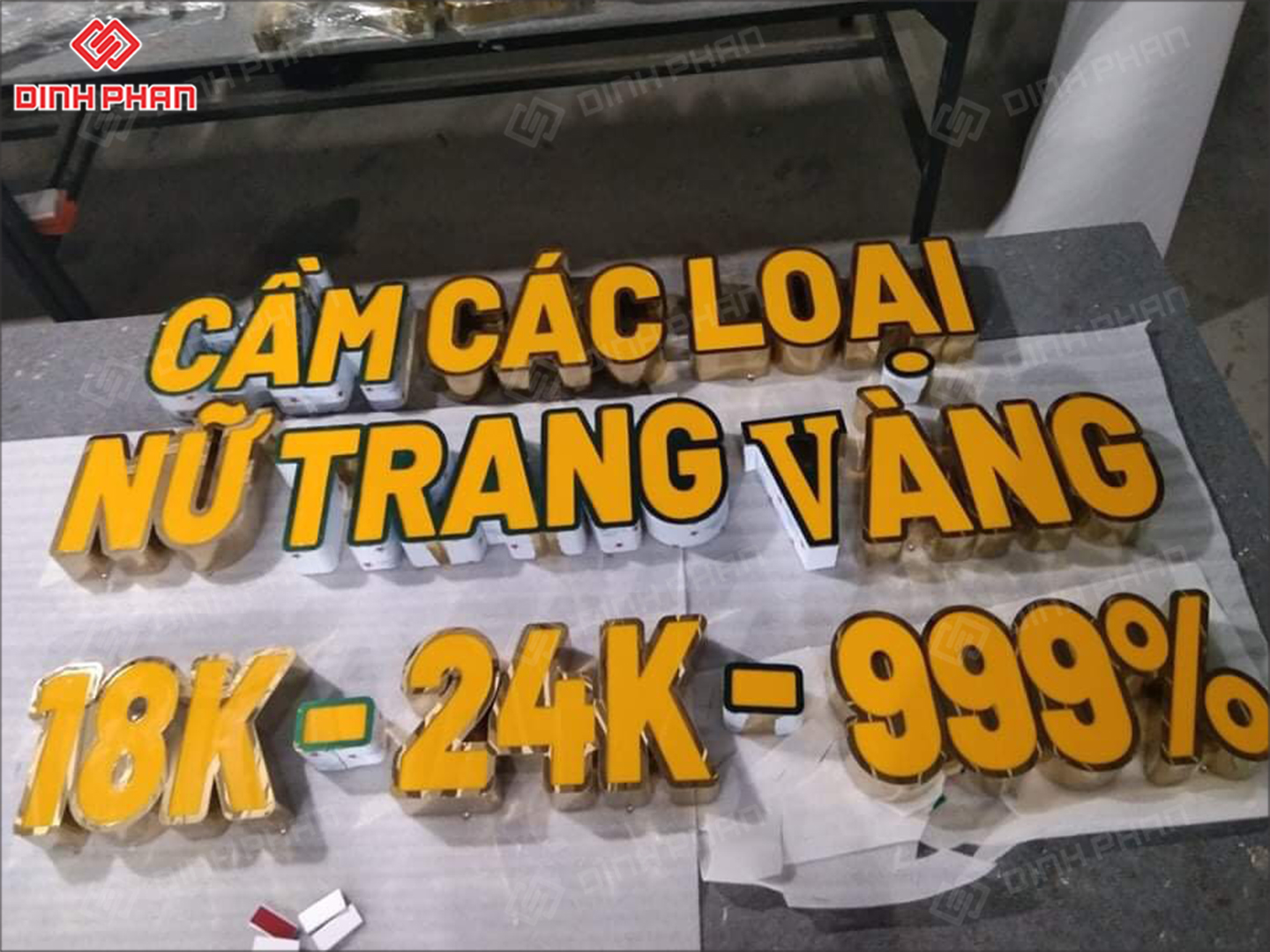 Báo Giá Chữ Inox cầm các loại nữ trang vàng Buôn Ma Thuột 