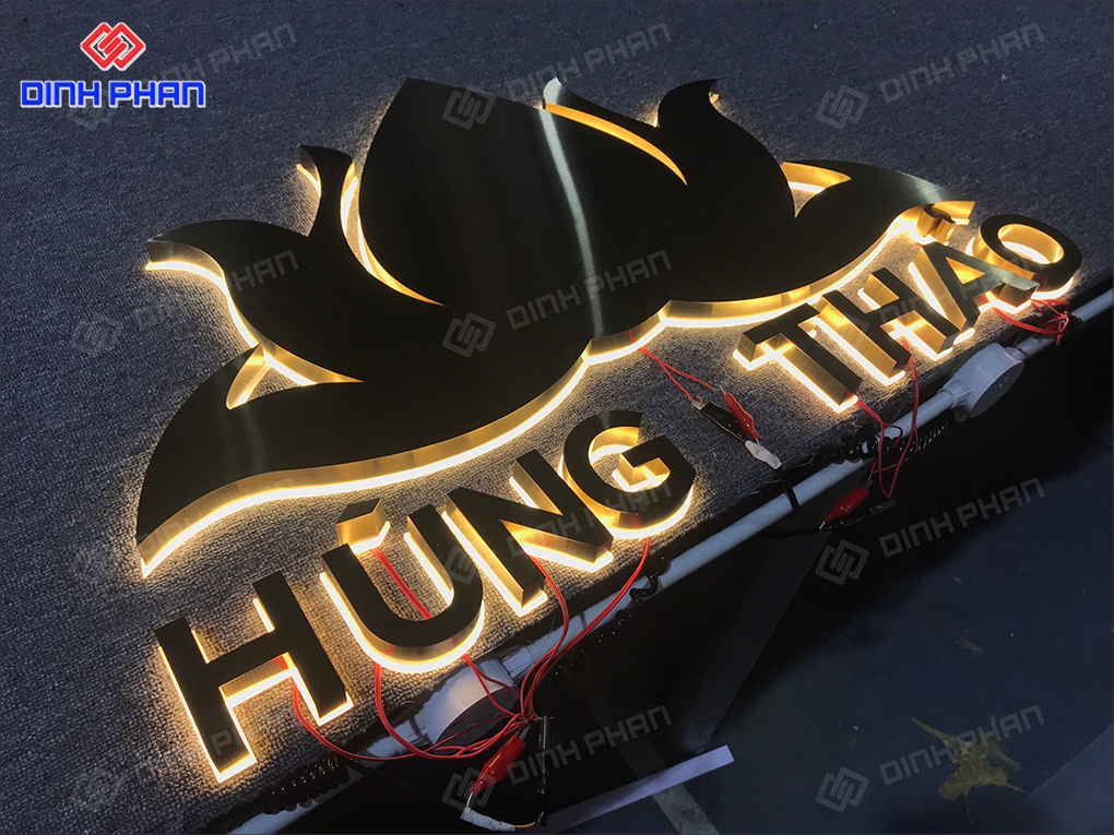 Bảng hiệu chữ inox Hùng thảo