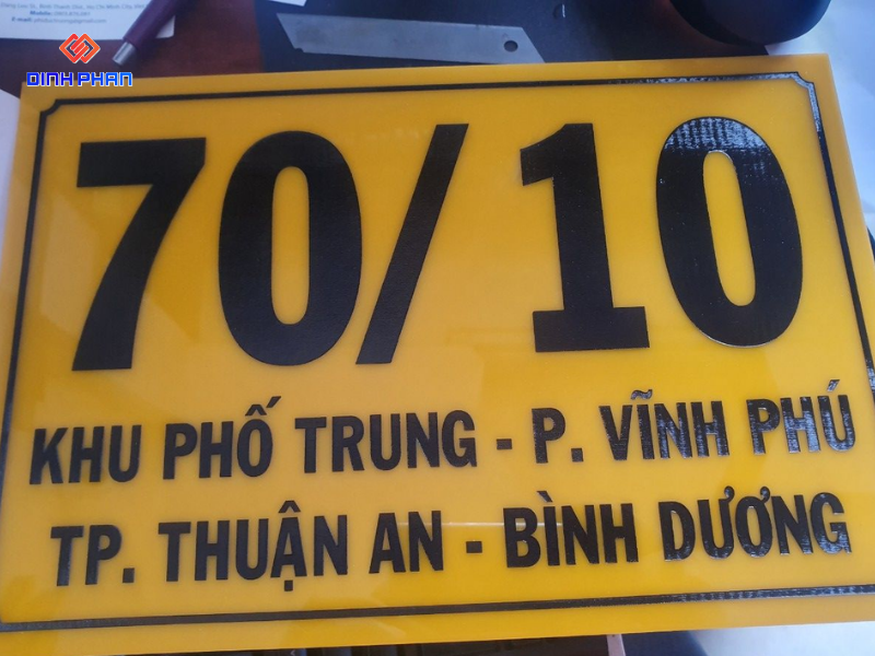 Biển số nhà mica Đắk Lắk