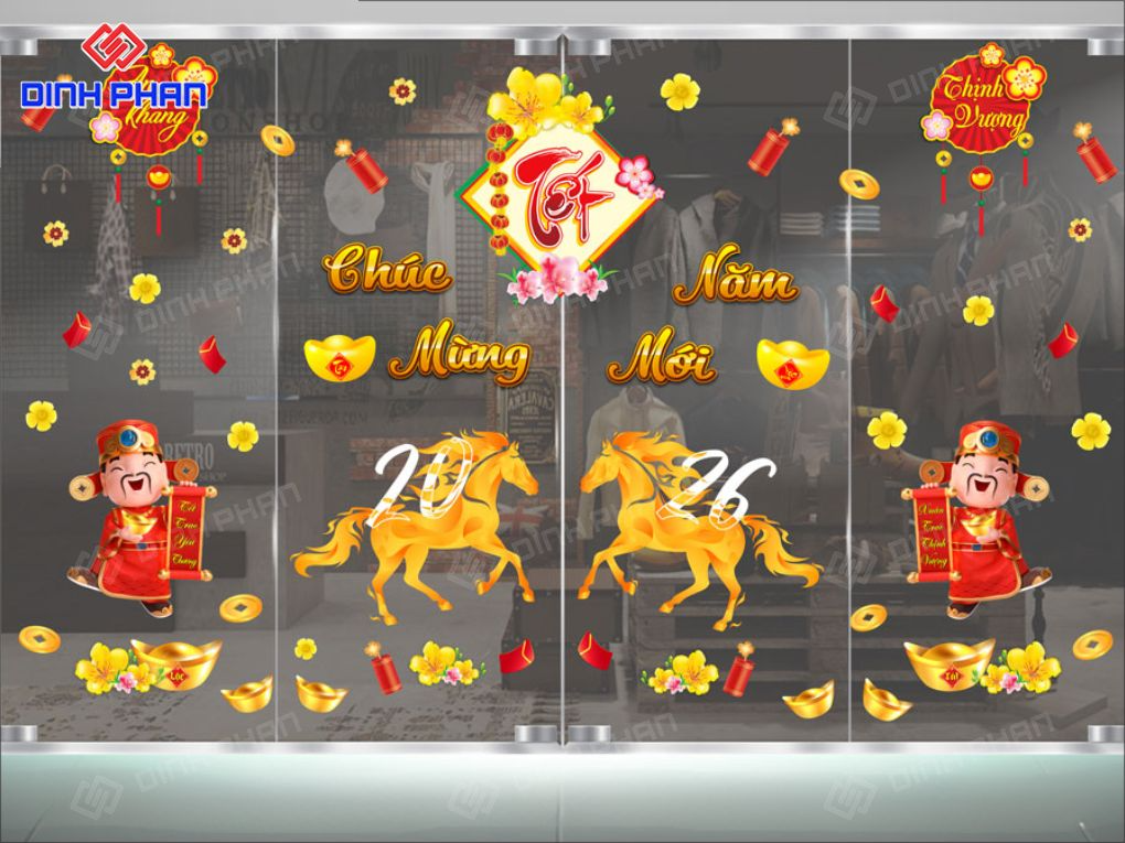 Decal Tết Dán Tường Buôn Ma Thuột