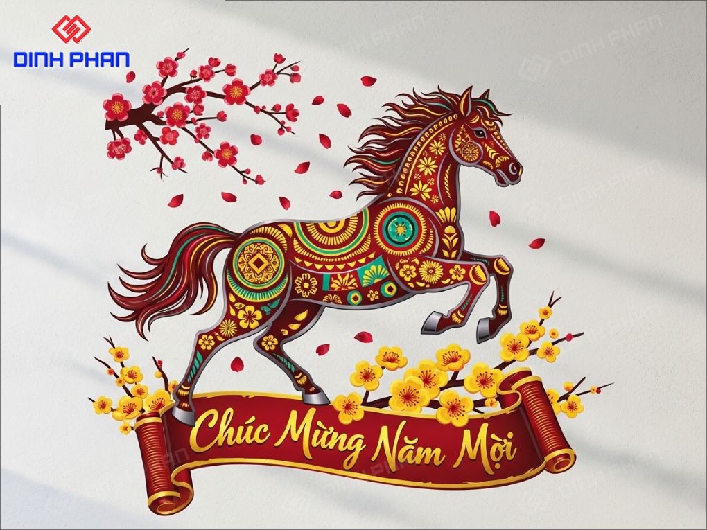 Decal Tết Dán Tường Buôn Ma Thuột
