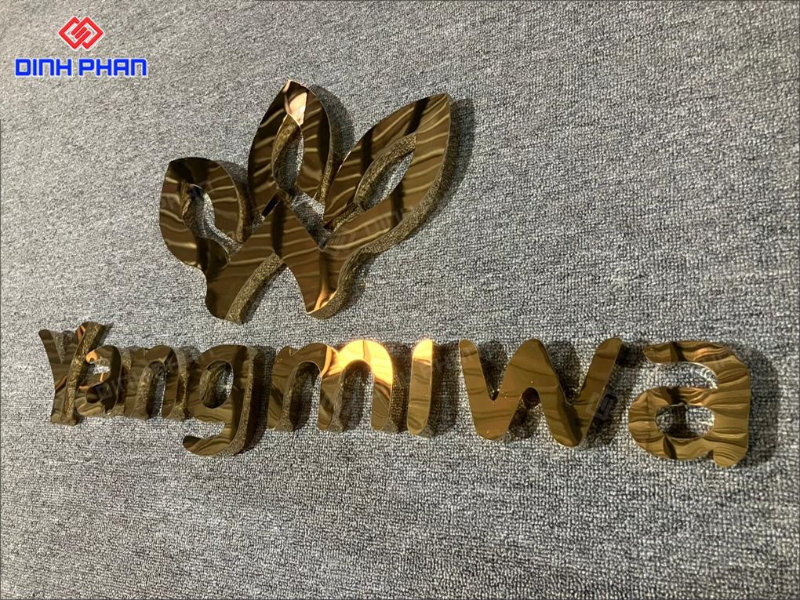 Chữ inox vàng gương Đắk Lắk
