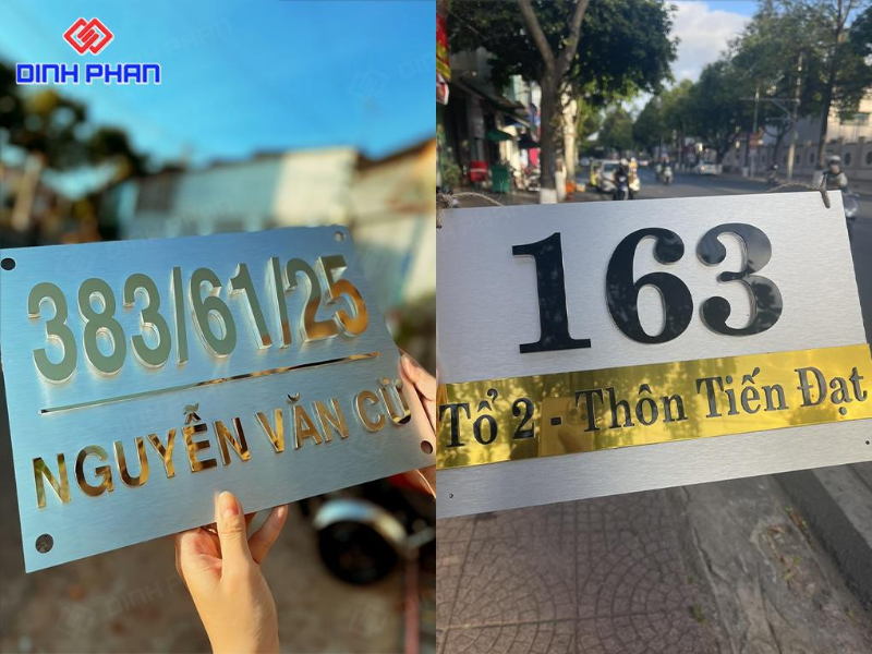 Làm biển số nhà theo yêu cầu
